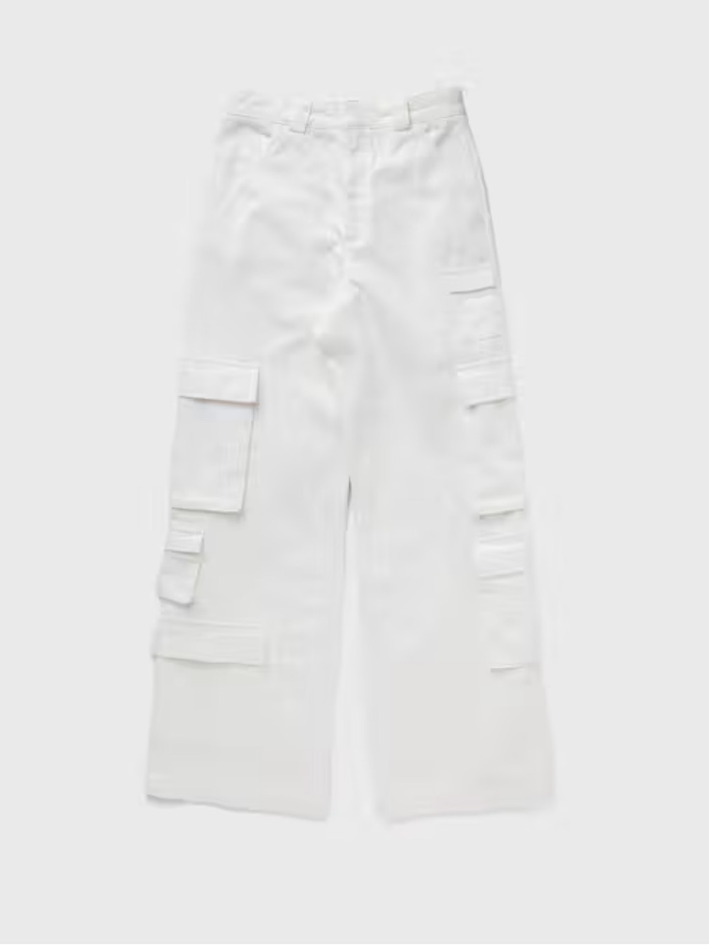 Axel Arigato Kids White Cargo Wide-Leg Trousers